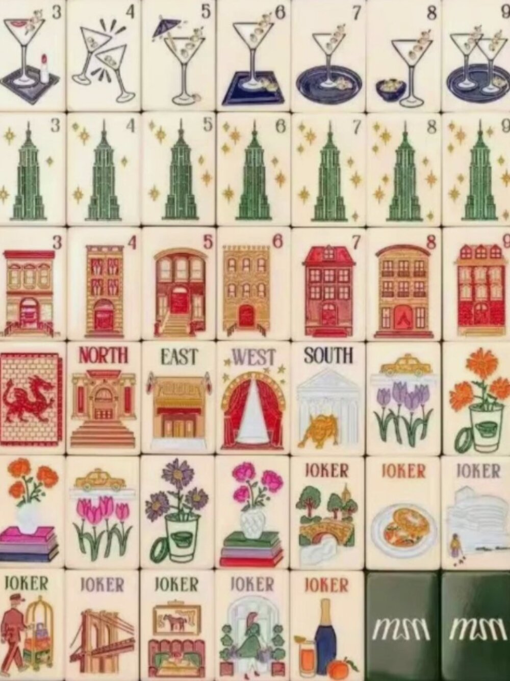 New Unbranded Luxury NYC American Mahjong Tile Set (like MM Empire State)